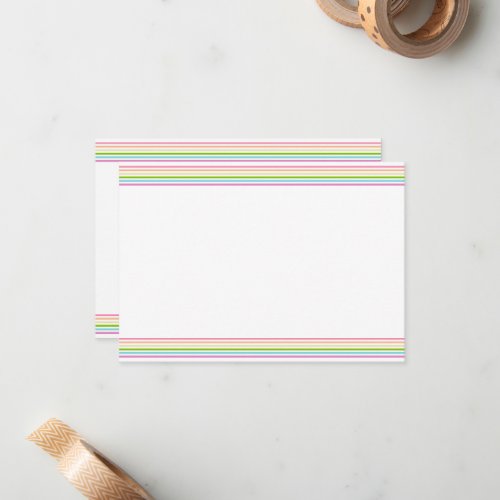 Blank Template Elegant Rainbow Colors Stripe