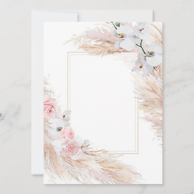 Blank template Floral Invitation/Save The Date (Front)