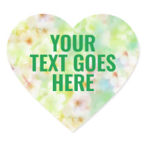 Blank Template Floral Sticker Add Your Text