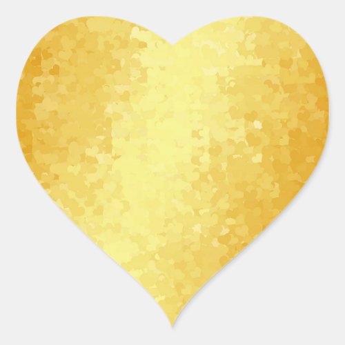 Blank Template Glamorous Gold Look Hearts Heart Sticker