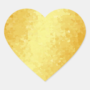 Blank Template Glamorous Gold Look Hearts Heart Sticker
