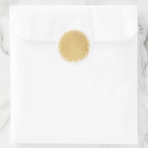 Blank Template Glamour Gold Glitter Modern Elegant Classic Round Sticker