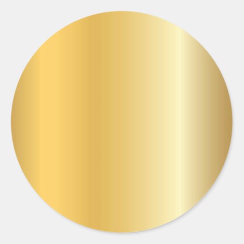 Blank Template Glamour Gold Look Modern Elegant Classic Round Sticker