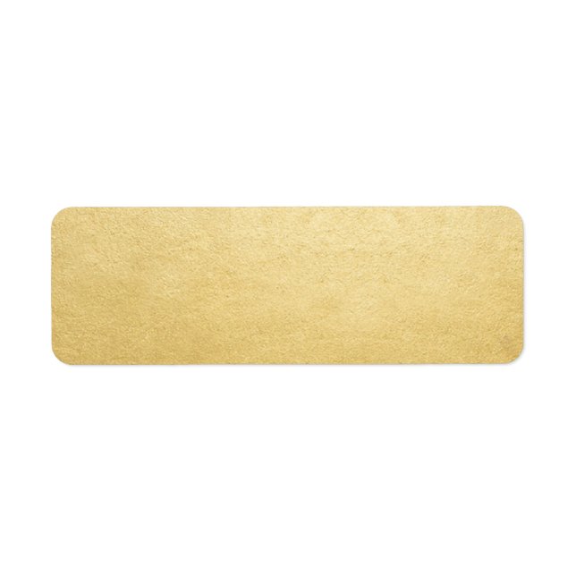Blank Template Gold Faux Foil Address Mailing Label (Front)