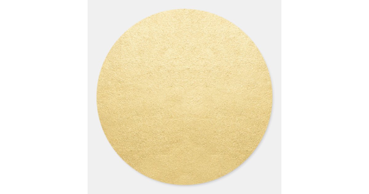 Blank Template Gold Shine Add Any Text or Logo Classic Round Sticker ...