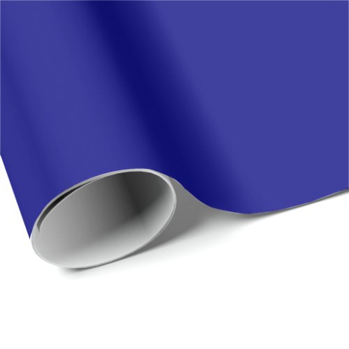 Blank Template Navy Blue Plain Elegant Solid Color Wrapping Paper