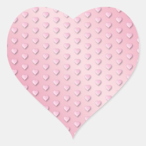 Blank Template Pink Heart Add Your Text Heart Sticker