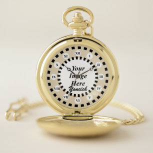 Blank Template (Roman Face) by Kenneth Yoncich Pocket Watch