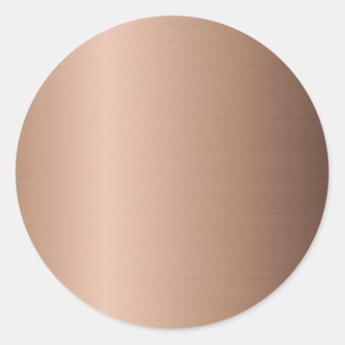 Blank Template Rose Gold Add Your Logo Modern Classic Round Sticker