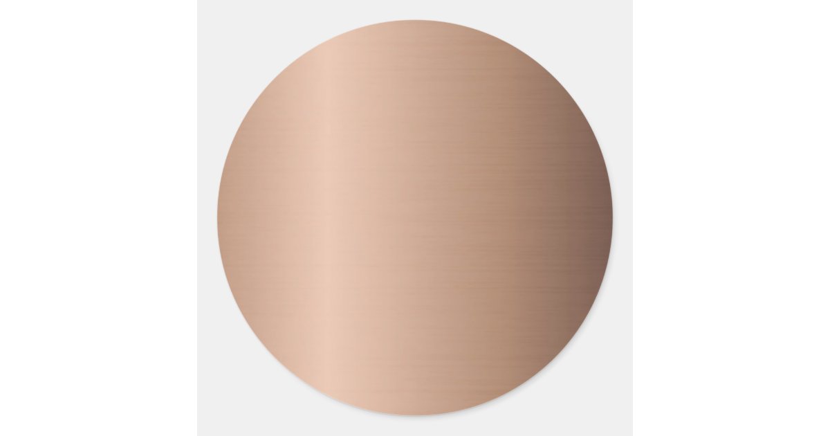 Blank Template Rose Gold Add Your Logo Modern Classic Round Sticker ...