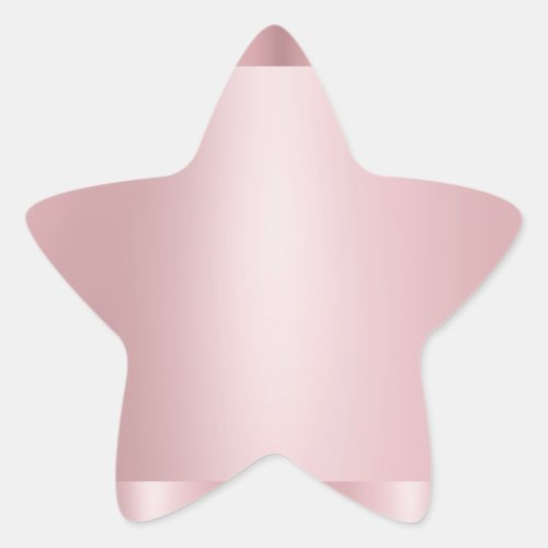 Blank Template Rose Gold Modern Elegant Trendy Star Sticker