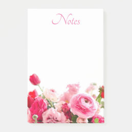 Blank Template Roses Flowers Floral Watercolor Post-it Notes