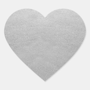 Blank Template Silver Foil Add Your Text or Logo Heart Sticker