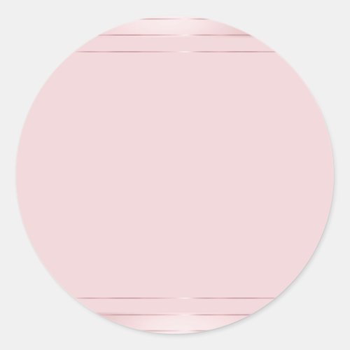 Blank Template Trendy Elegant Modern Rose Gold Classic Round Sticker