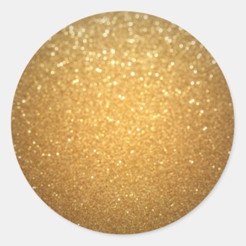 Blank Template Trendy Gold Glitter Modern Elegant Classic Round Sticker