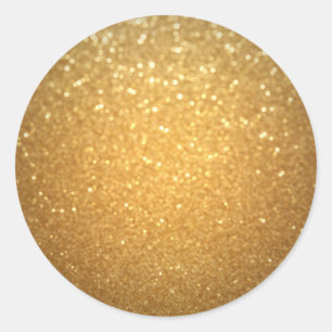 Blank Template Trendy Gold Glitter Modern Elegant Classic Round Sticker