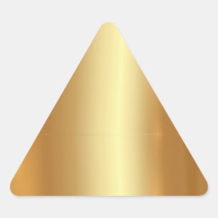 Blank Template Your Custom Text QR Code Logo Gold Triangle Sticker