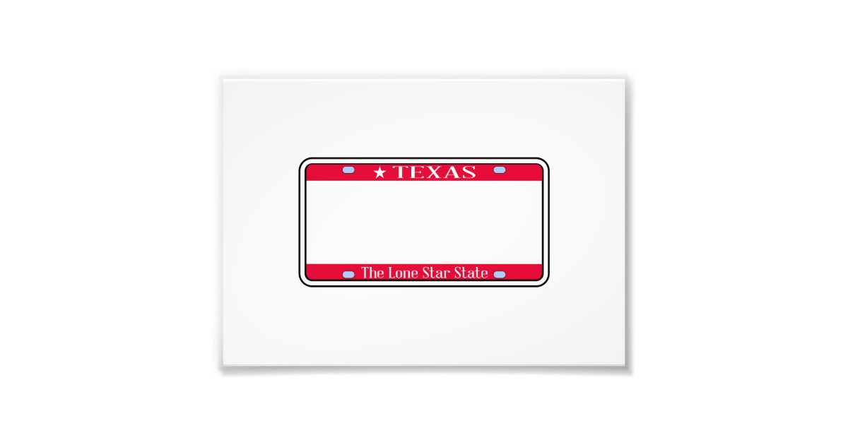 blank texas license