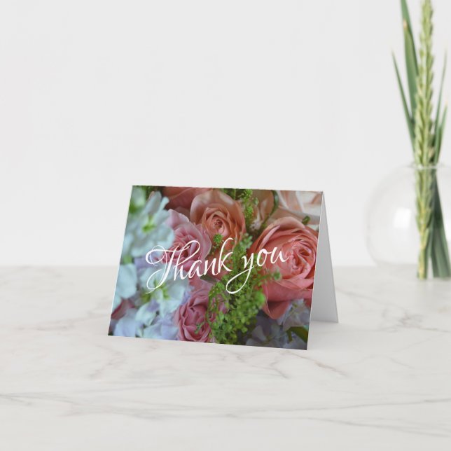 Blank Thank You Cards with Beautiful Flowers (Front)