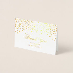 Blank Thank You - Confetti Gold Dot Foil Card