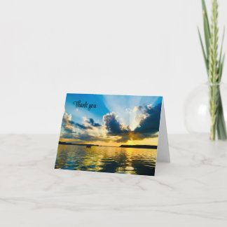 Blank Thank You Sunset Card