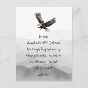 Blank They Who Wait Upon the Lord Eagle Isaiah Holiday Postcard