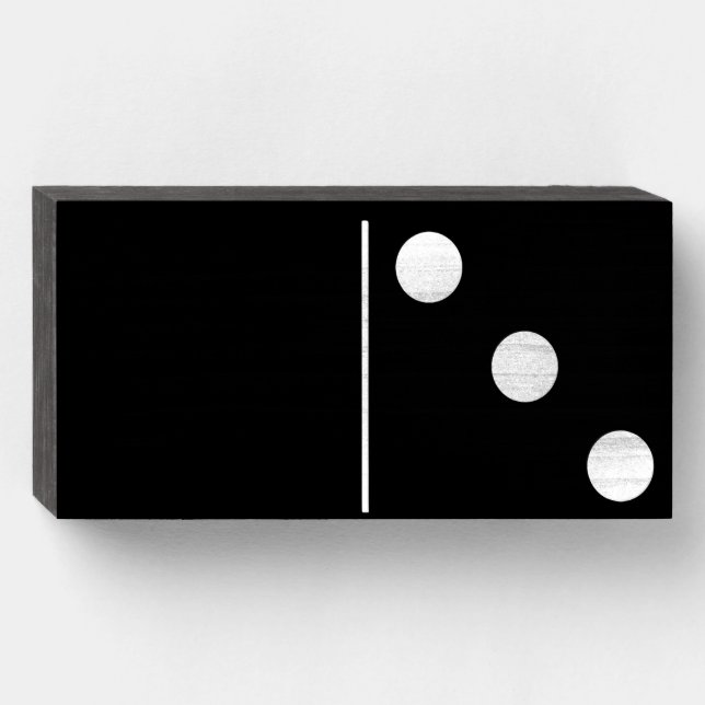 Blank Three Domino Black Wood Box Art (Front Horizontal)