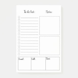Blank Black and White Post-it Notes | Zazzle