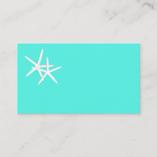 Blank Turquoise Starfish Place Cards