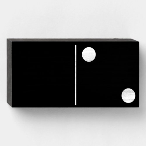 Blank Two Domino Black Wood Box Art