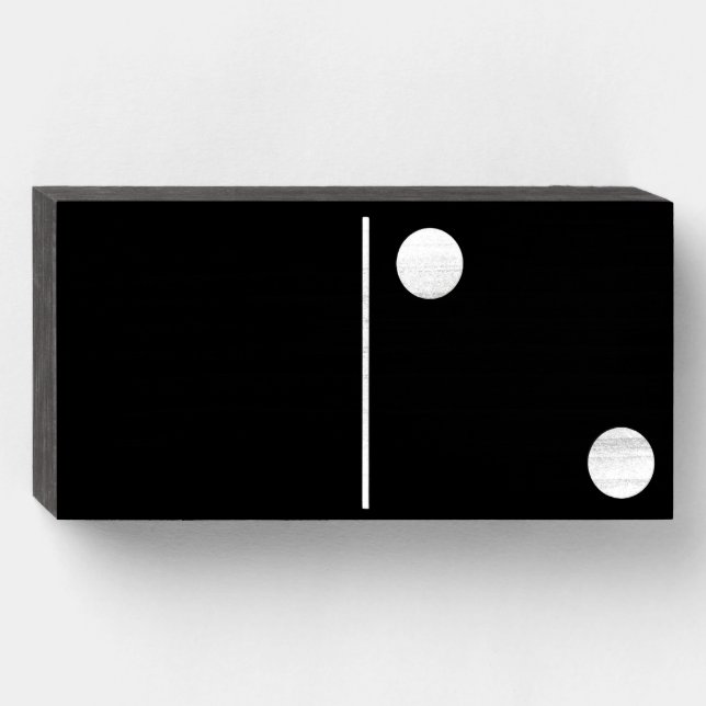 Blank Two Domino Black Wood Box Art (Front Horizontal)
