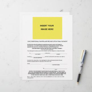 Blank Unconditional Waiver & Release Upon Final