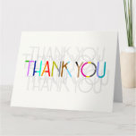 Blank Unisex Thank You Typography Card at Zazzle
