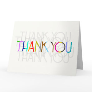 Blank Unisex Thank You Typography Card
