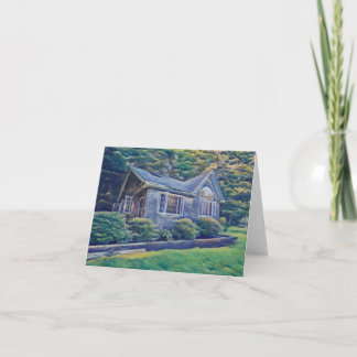 Blank Viking Trail Cabin Notecard