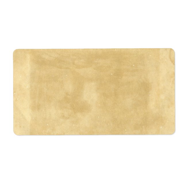Blank Vintage Aged Paper Label (Front)