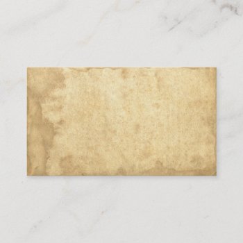 Blank Vintage Grungy Stained Paper Business Cards by camcguire at Zazzle
