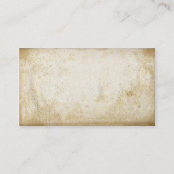 Blank Vintage Grungy Stained Paper Business Cards by camcguire at Zazzle