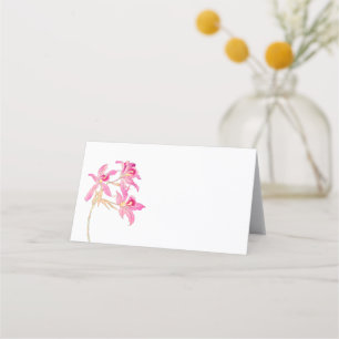 Blank Vintage Orchid Floral Wedding  Place Card