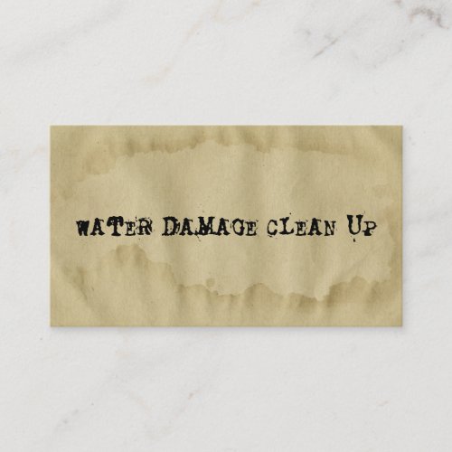 Blank Vintage Water Stained Old Paper Flood Water Business Card