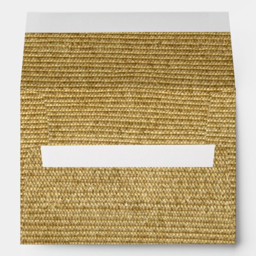 Blank Vintage Wicker Woven Inspired Envelope