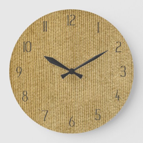 Blank Vintage Wicker Woven Inspired Large Clock