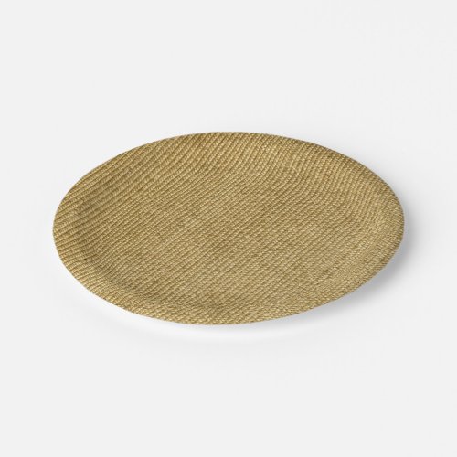 Blank Vintage Wicker Woven Inspired Paper Plates