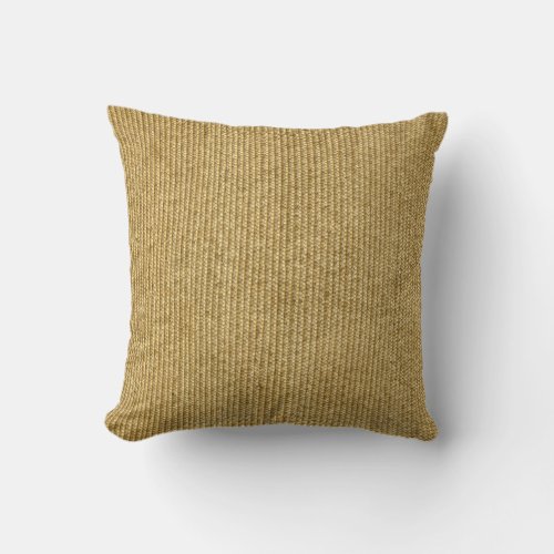 Blank Vintage Wicker Woven Inspired Throw Pillow