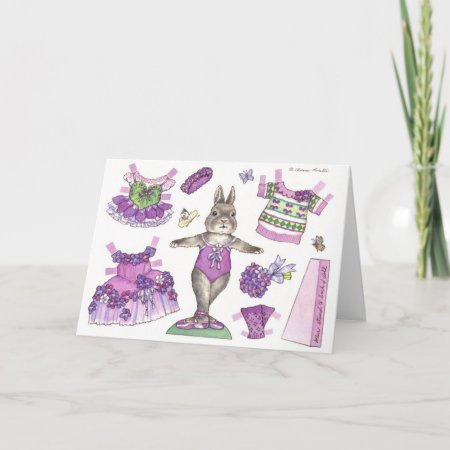 Blank Violet Paper Doll Card