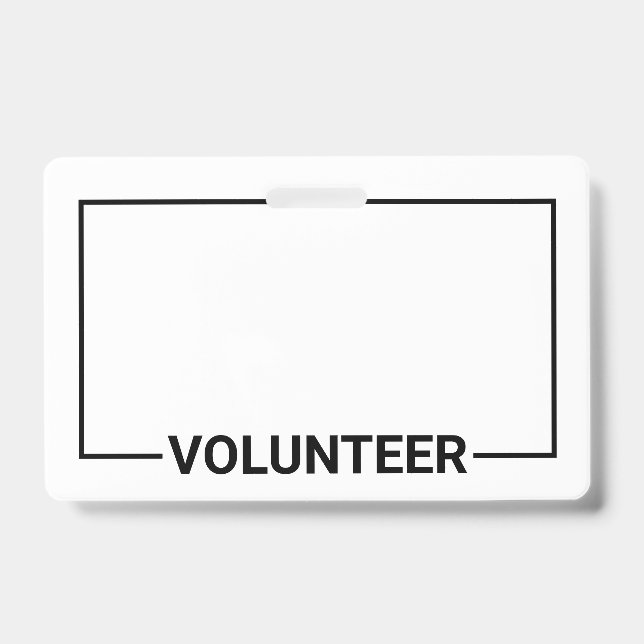 Blank Volunteer Badge (Front)