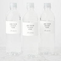 Blank Water bottle label Sticker