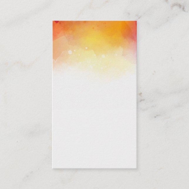 Blank Watercolor Business Card (Front)
