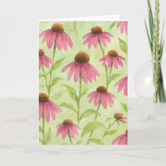 Blank Watercolor Floral Greeting Card 