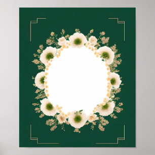 Blank Wedding Invitation Card Template Poster